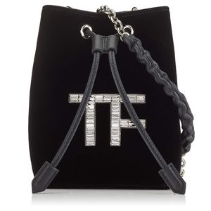 VELVET CRYSTAL TF MINI BUCKET BAG